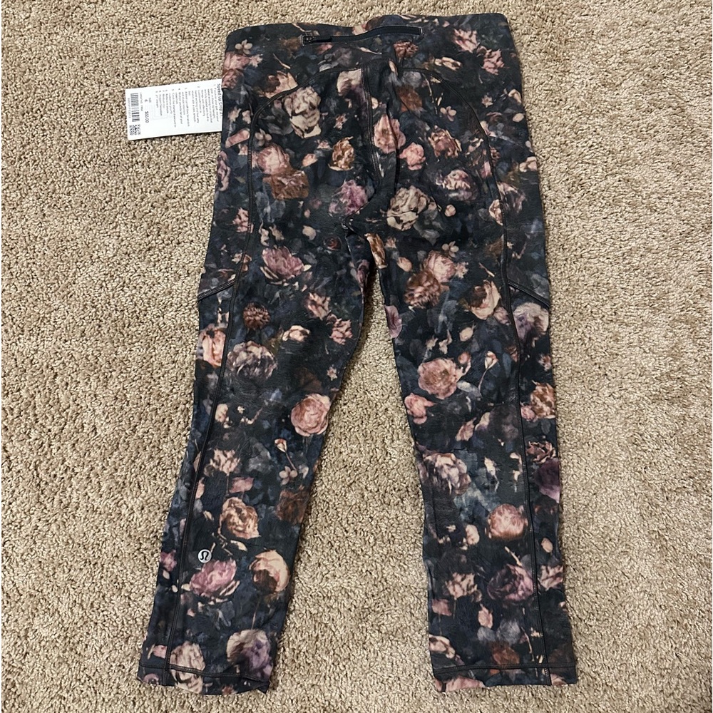 Lululemon speed up crop capris legging 21” floral - new - size 6